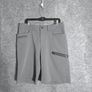 Lululemon Athletica Athletic Shorts Mens 34 Gray Textured Zip Pockets Training